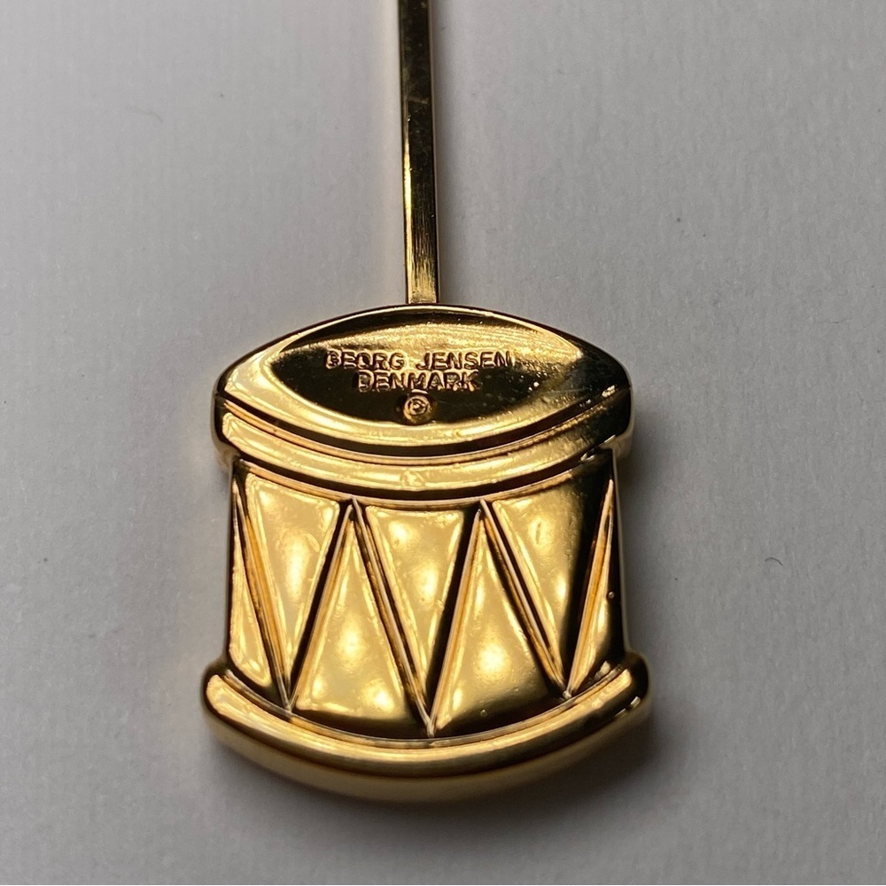 Georg Jensen Gold Plated Candleholder Drum design by Andreas Made in Denmark - Picture 5 of 11